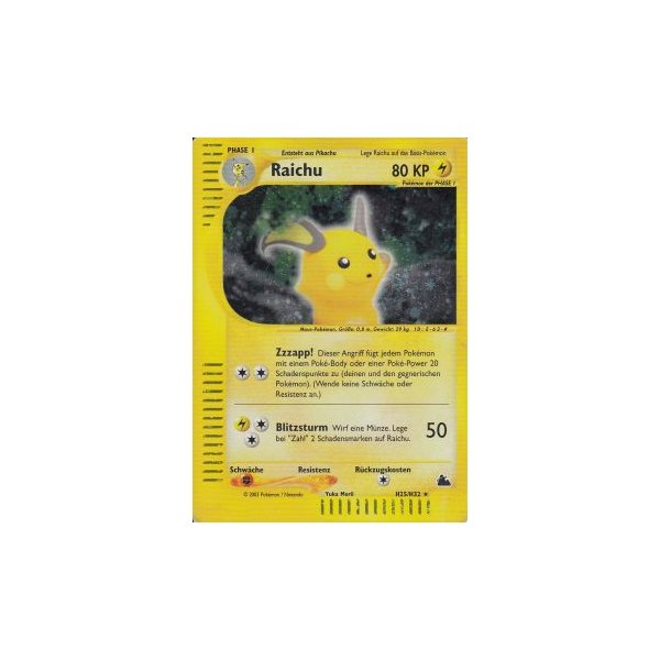 Raichu HOLO BESPIELT