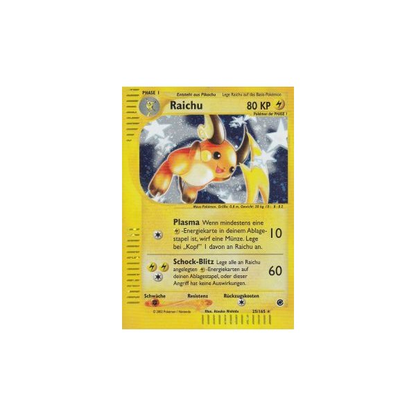 Raichu 25/165 HOLO BESPIELT