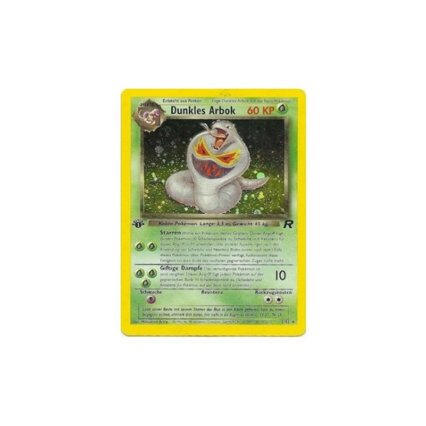 Dunkles Arbok HOLO 1. Auflage BESPIELT