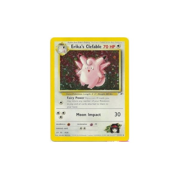 Erikas Clefable HOLO 1. Auflage BESPIELT