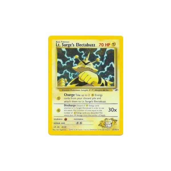 Lt. Surges Electabuzz 6/132 1. Auflage BESPIELT