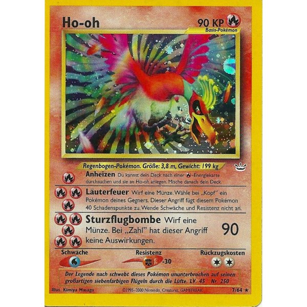 Ho-oh 7/64 HOLO 1. Auflage BESPIELT