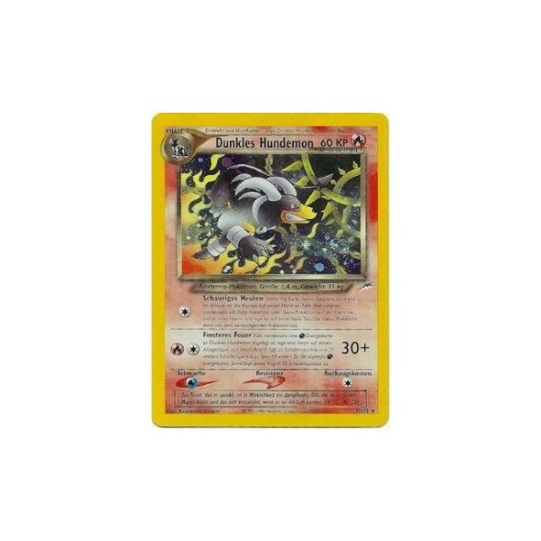 Dunkles Hundemon HOLO 1. Auflage BESPIELT