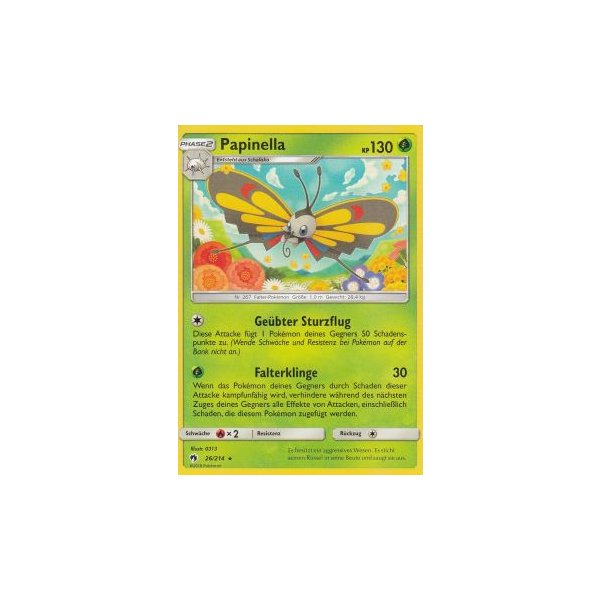 26/214 Papinella deutsch Pokemon Karte Echo des Donners Nr 