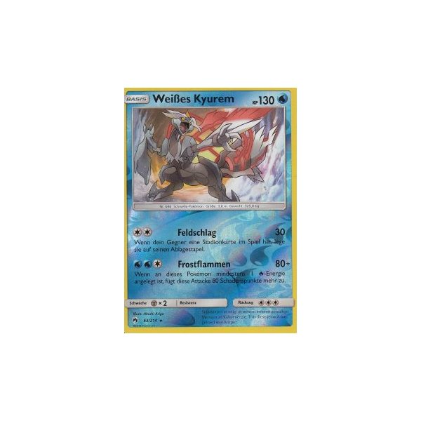 Wei&szlig;es Kyurem 063/214 REVERSE HOLO