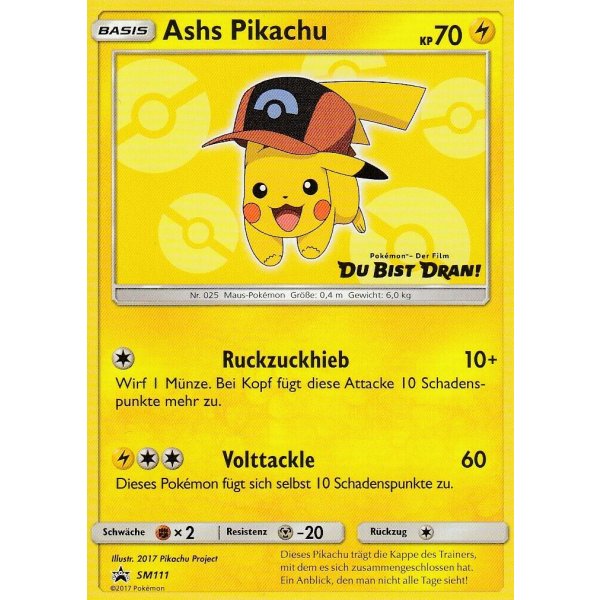 Ashs Pikachu SM111 PROMO