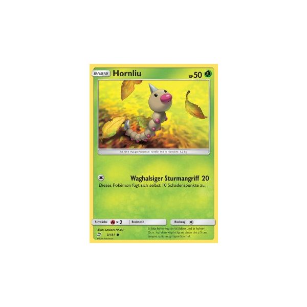Pokemon Karten SM09 Teams sind Trumpf 3/181 Hornliu