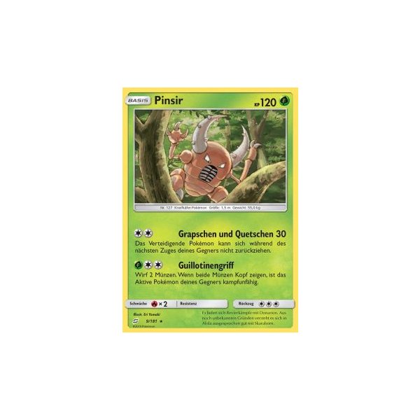 Pinsir 9/181 Teams sind Trumpf Pokemon Karte kaufen