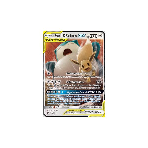 Evoli &amp; Relaxo GX TAG TEAM 120/181