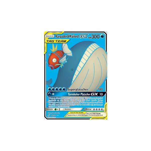Karpador &amp; Wailord GX TAG TEAM 160/181 FULLART
