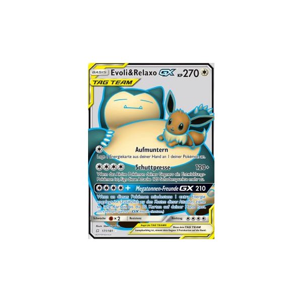 Evoli &amp; Relaxo GX TAG TEAM 171/181 FULLART