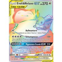 Evoli &amp; Relaxo GX TAG TEAM 191/181 RAINBOW