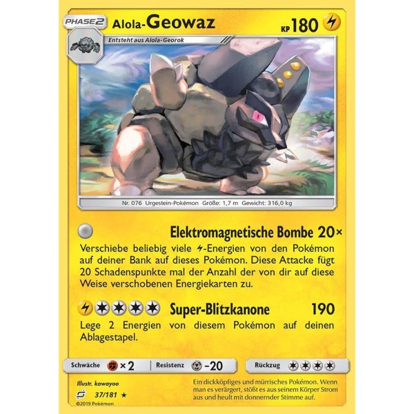 Alola-Geowaz 037/181 REVERSE HOLO