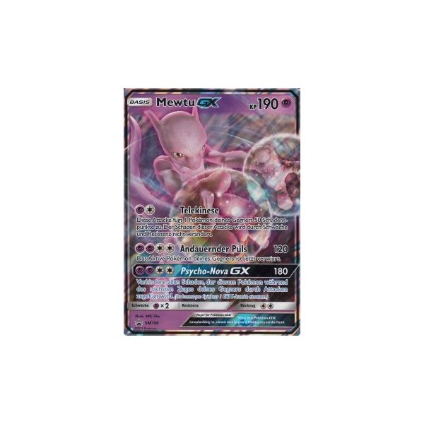 Mewtu-GX SM196 HOLO OVERSIZED/&Uuml;BERGRO&szlig;