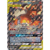 Reshiram & Glurak-GX TAG SM201 TEAM HOLO OVERSIZED/ÜBERGROß