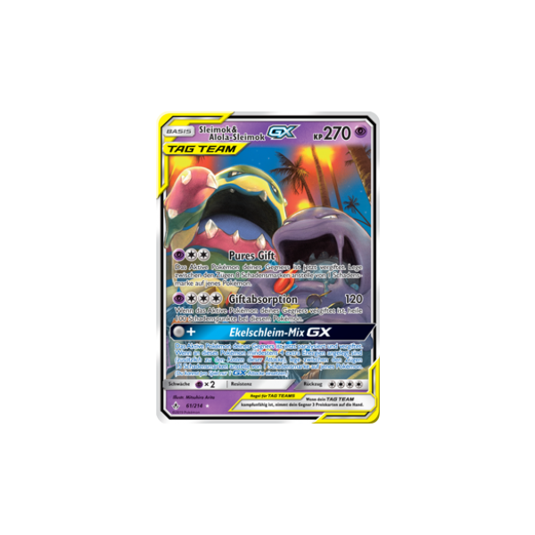 Sleimok &amp; Alola-Sleimok-GX TAG TEAM 061/214