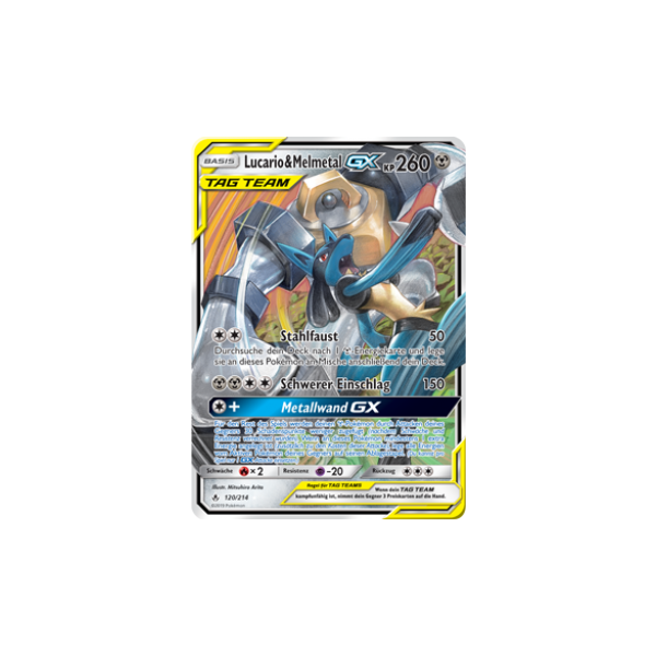Lucario &amp; Melmetal-GX TAG TEAM 120/214