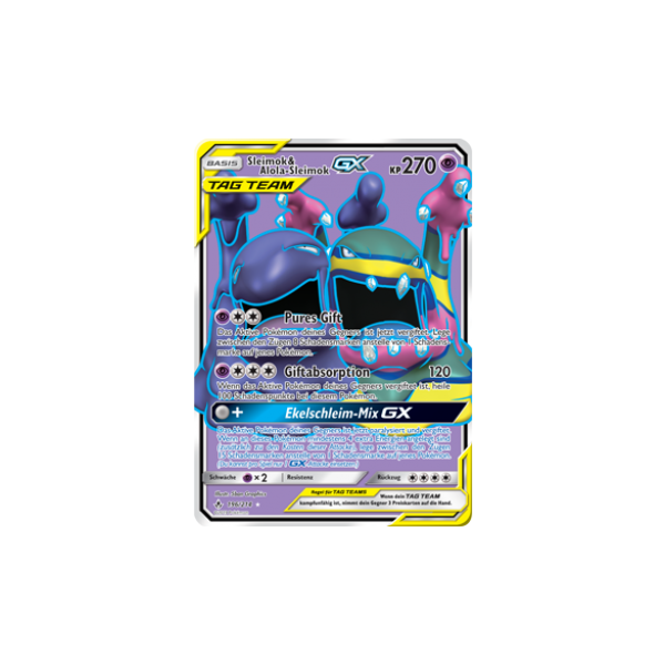 Sleimok &amp; Alola-Sleimok-GX TAG TEAM 196/214 FULLART