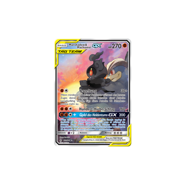 Marshadow &amp; Machomei-GX TAG TEAM 199/214 FULLART