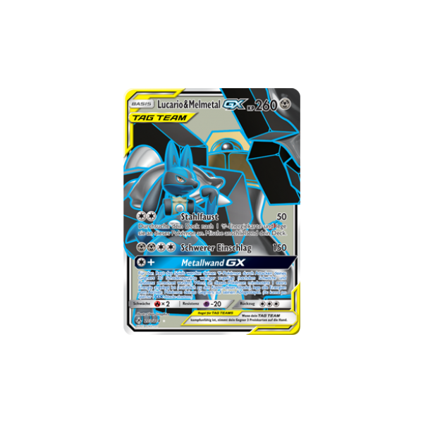 Lucario &amp; Melmetal-GX TAG TEAM 203/214 FULLART