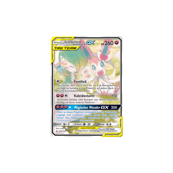 Guardevoir &amp; Feelinara-GX TAG TEAM 205/214 FULLART