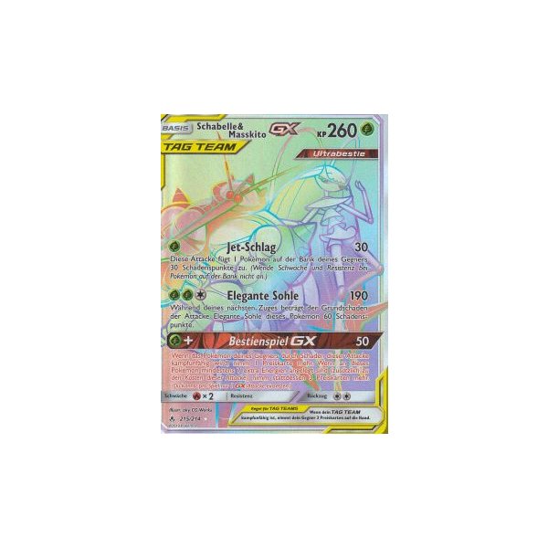 Schabelle &amp; Masskito-GX TAG TEAM 215/214 RAINBOW
