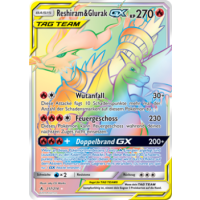 Reshiram & Glurak-GX TAG TEAM 217/214 RAINBOW