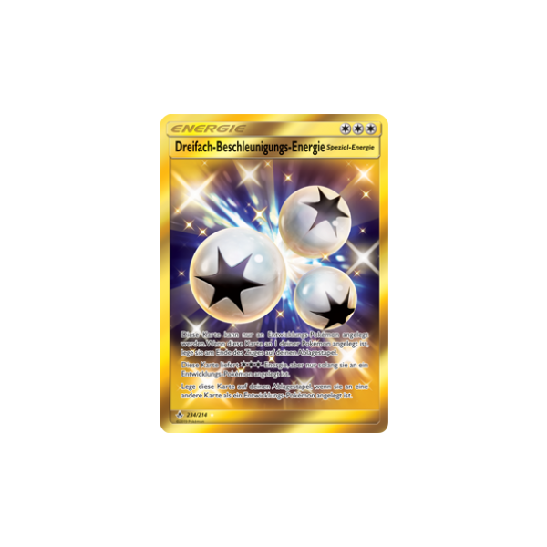 Dreifach-Beschleunigungs-Energie 234/181 SM10 Kräfte im Einklang DE Pokémonkarte