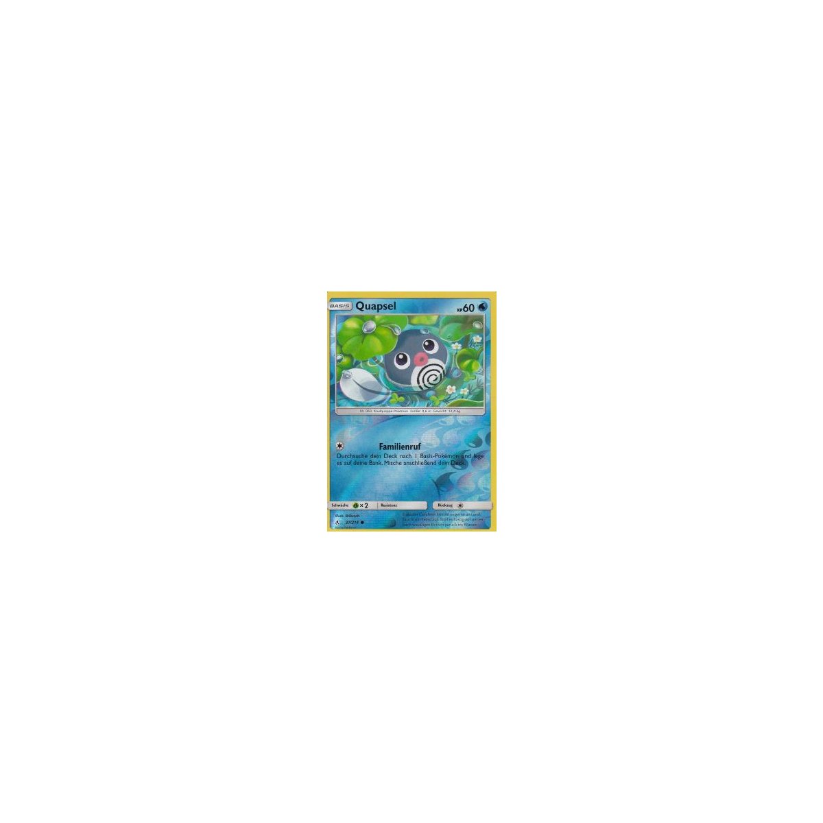 Quapsel 37/214 REVERSE HOLO Kräfte im Einklang Pokemon Karte kaufen