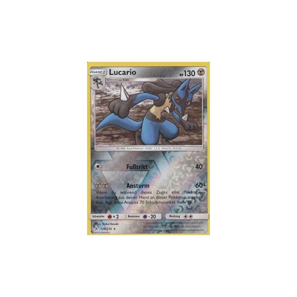 Lucario 126/214 REVERSE HOLO