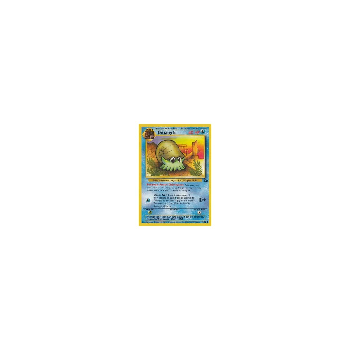 1995 omanyte pokemon card value CGC GEM MINT 10 Omanyte(60/75) [Neo Discovery]