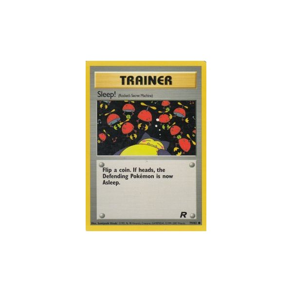 1st Edition Team Rocket Sleep Trainer 79/82 Pokemon Card 