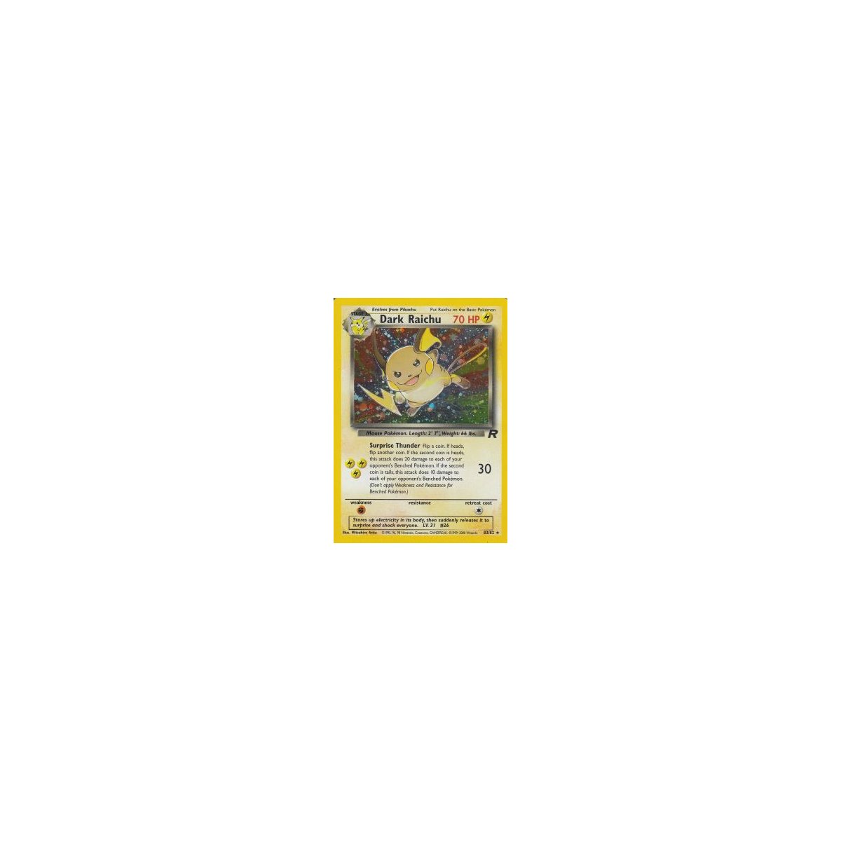 Dark Raichu 83/82 HOLO Team Rocket Pokemon Karte kaufen