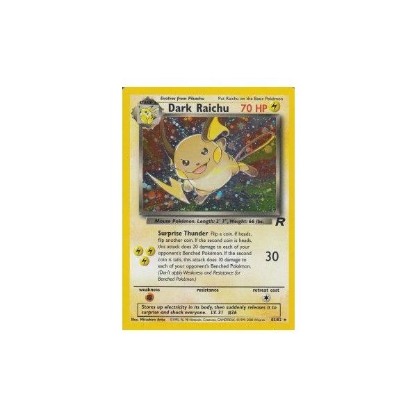 Dark Raichu 83/82 HOLO