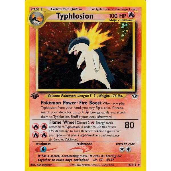 Typhlosion 18/111 1. Edition (english) HOLO
