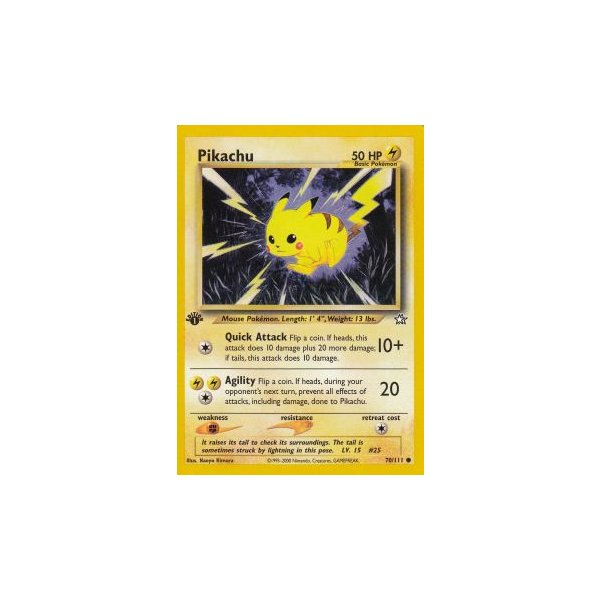 Pikachu 70/111 1. Edition (english)