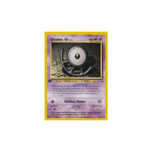 Unown U 51/75 1. Edition (english)