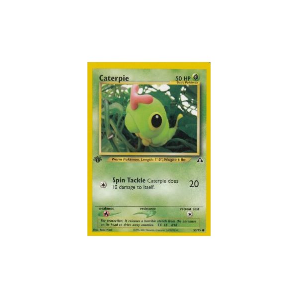 Caterpie 53/75 1. Edition (english) Neo Discovery Pokemon Karte kaufen