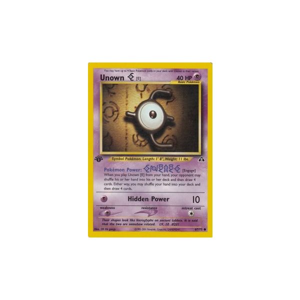Unown E 67/75 1. Edition (english)