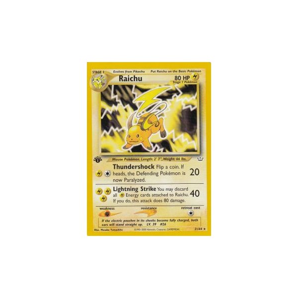 Raichu 21/64 1. Edition (english)
