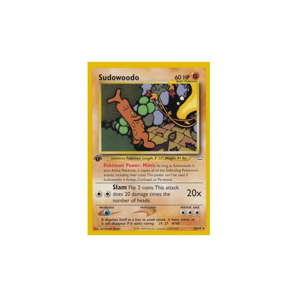Sudowoodo 26/64 1. Edition (english)