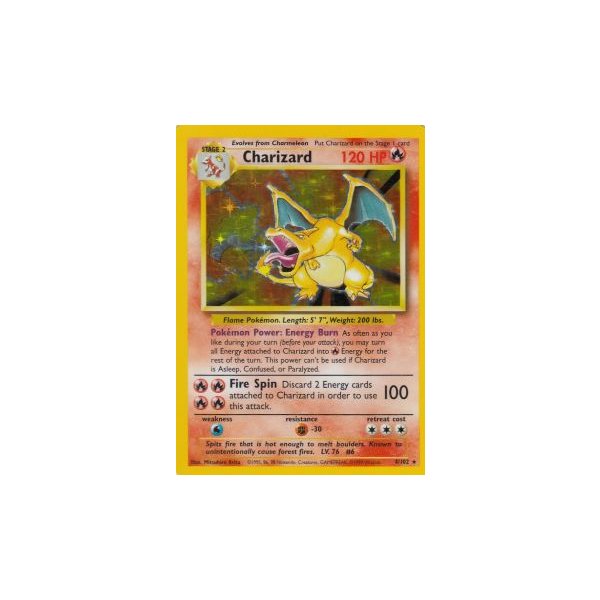 Charizard 4/102 HOLO BESPIELT