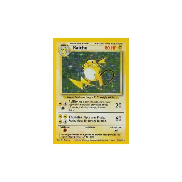 Raichu 14/102 HOLO BESPIELT