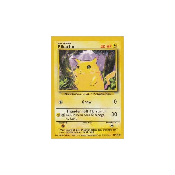 Pikachu 58/102 BESPIELT