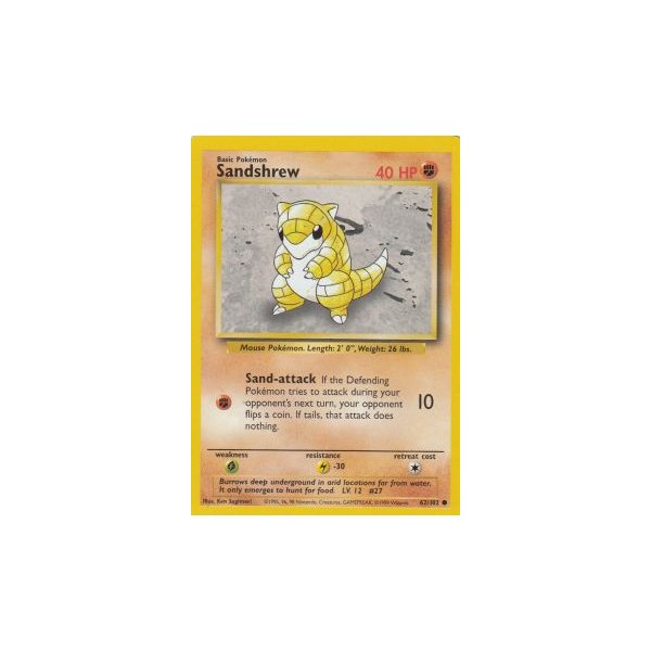 Sandshrew 62/102 BESPIELT