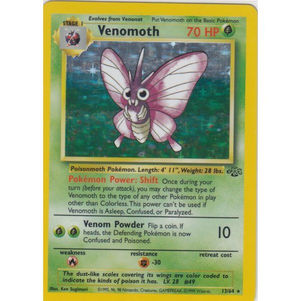 Venomoth 13/64 HOLO BESPIELT