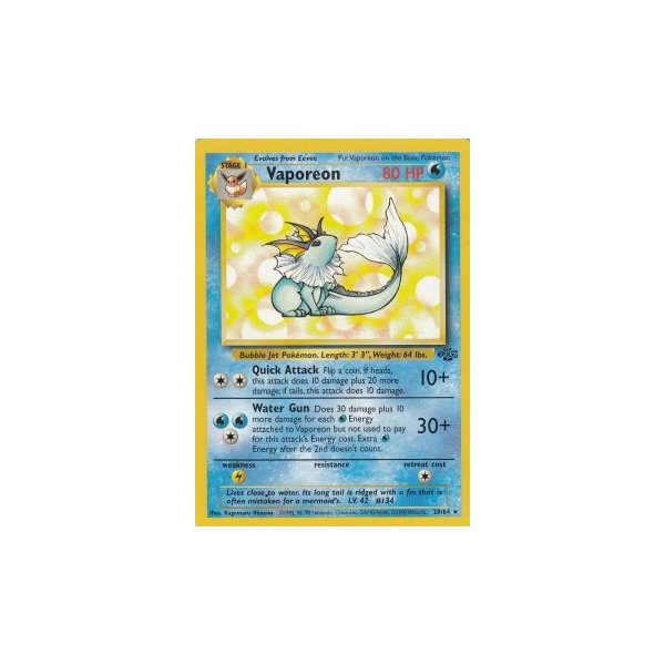 Vaporeon 28/64 BESPIELT