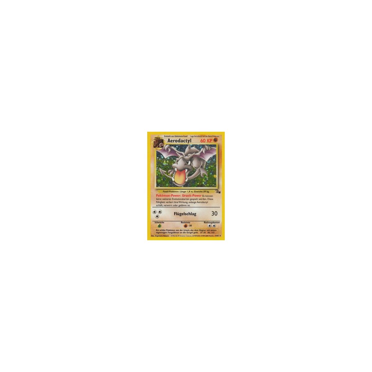 Aerodactyl 1/62 HOLO BESPIELT Fossil (Englisch) Pokemon Karte kaufen
