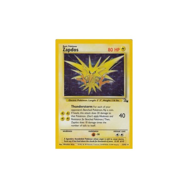 Zapdos 15/62 HOLO BESPIELT