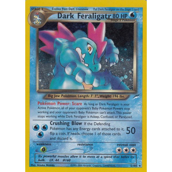 Dark Feraligatr 5/105 HOLO BESPIELT